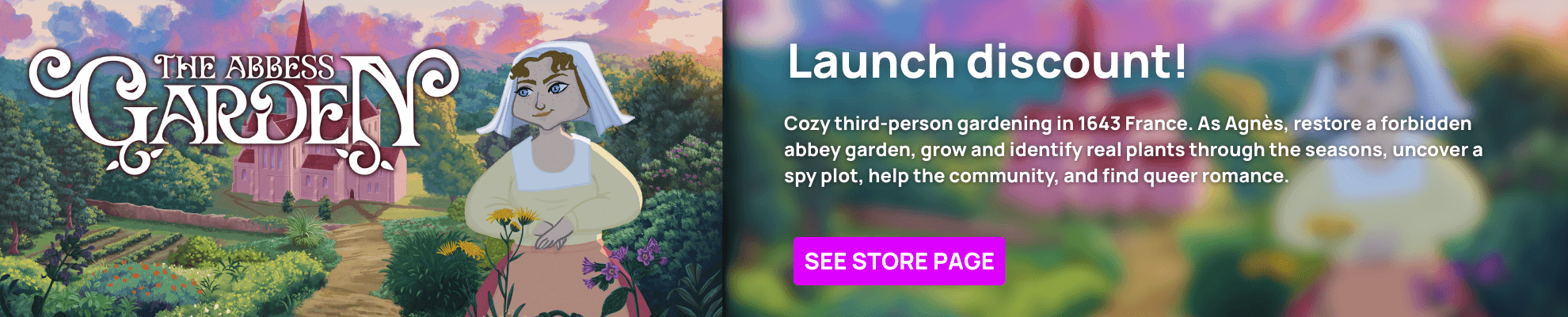 The Abbess Garden Launch - Product page Banner Image