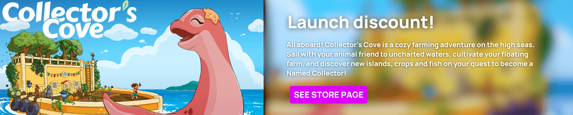 Collector's Cove Launch - Product page Banner Image