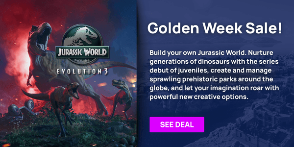 Jurassic world evolution 3 Golden Week Sale - Search page Banner Image