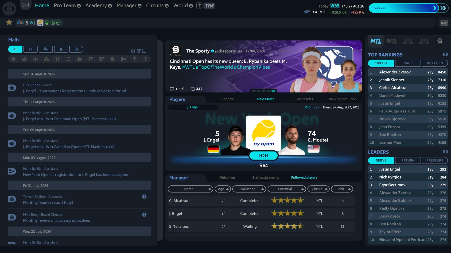 Tennis Manager 26 screenshot 0