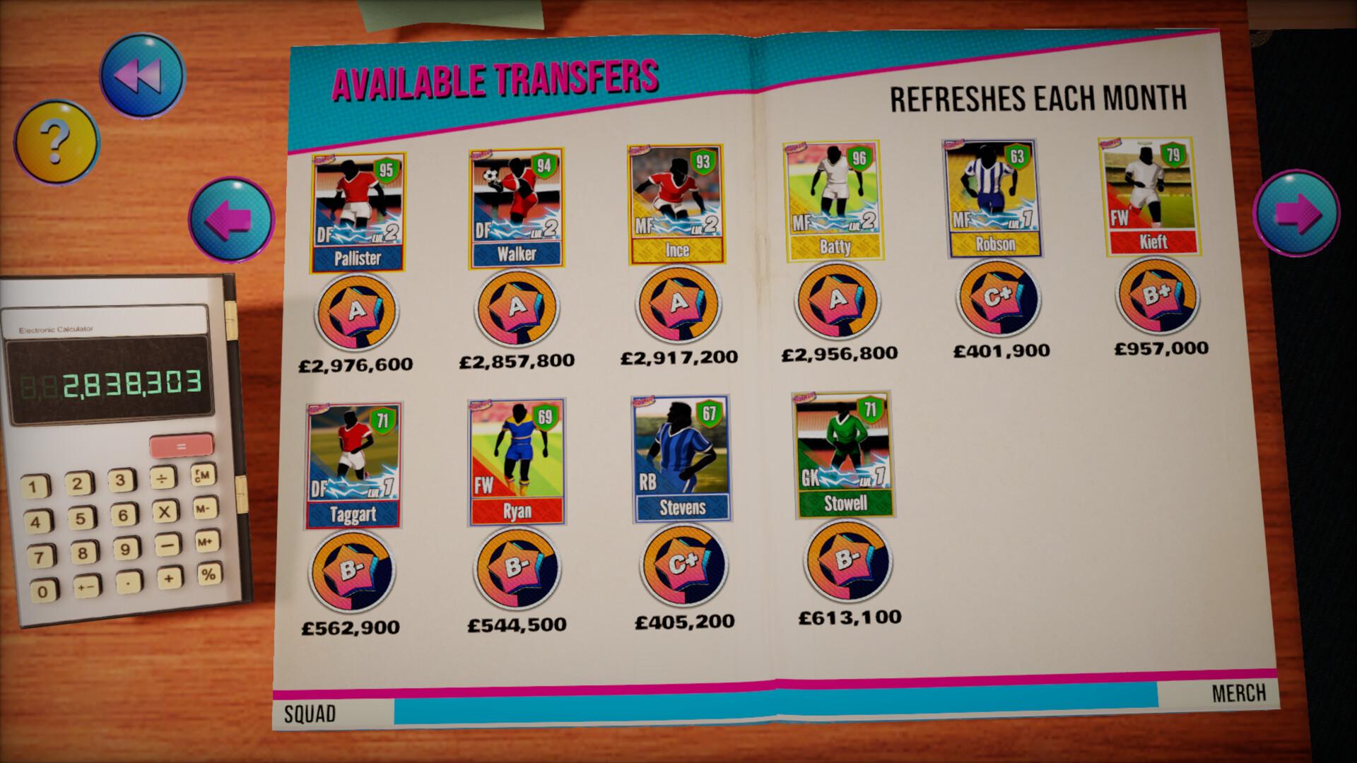 NUTMEG! A Nostalgic Deckbuilding Football Manager screenshot 9