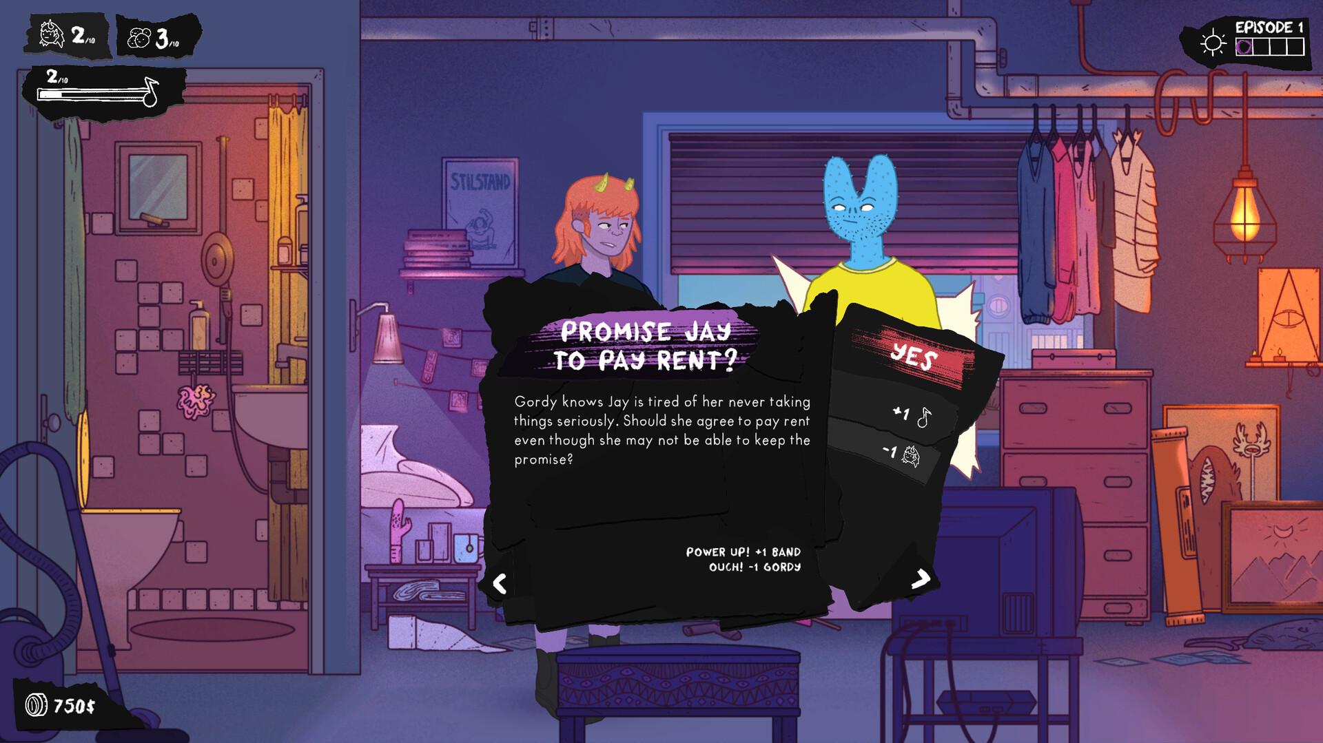 Dead Pets: A Punk Rock Slice of Life Sim screenshot 2