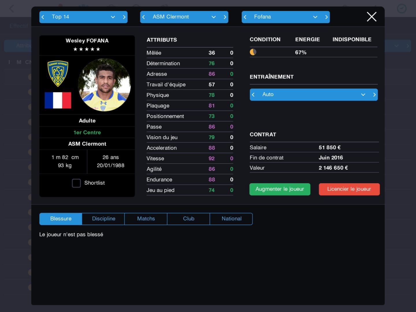 Pro Rugby Manager 2015 screenshot 2