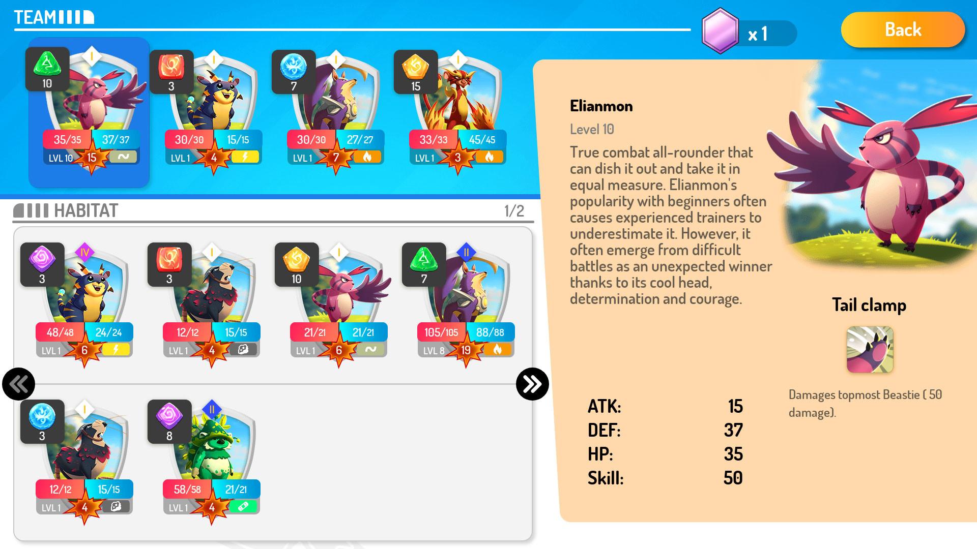 Beasties - Monster Trainer Puzzle RPG screenshot 6