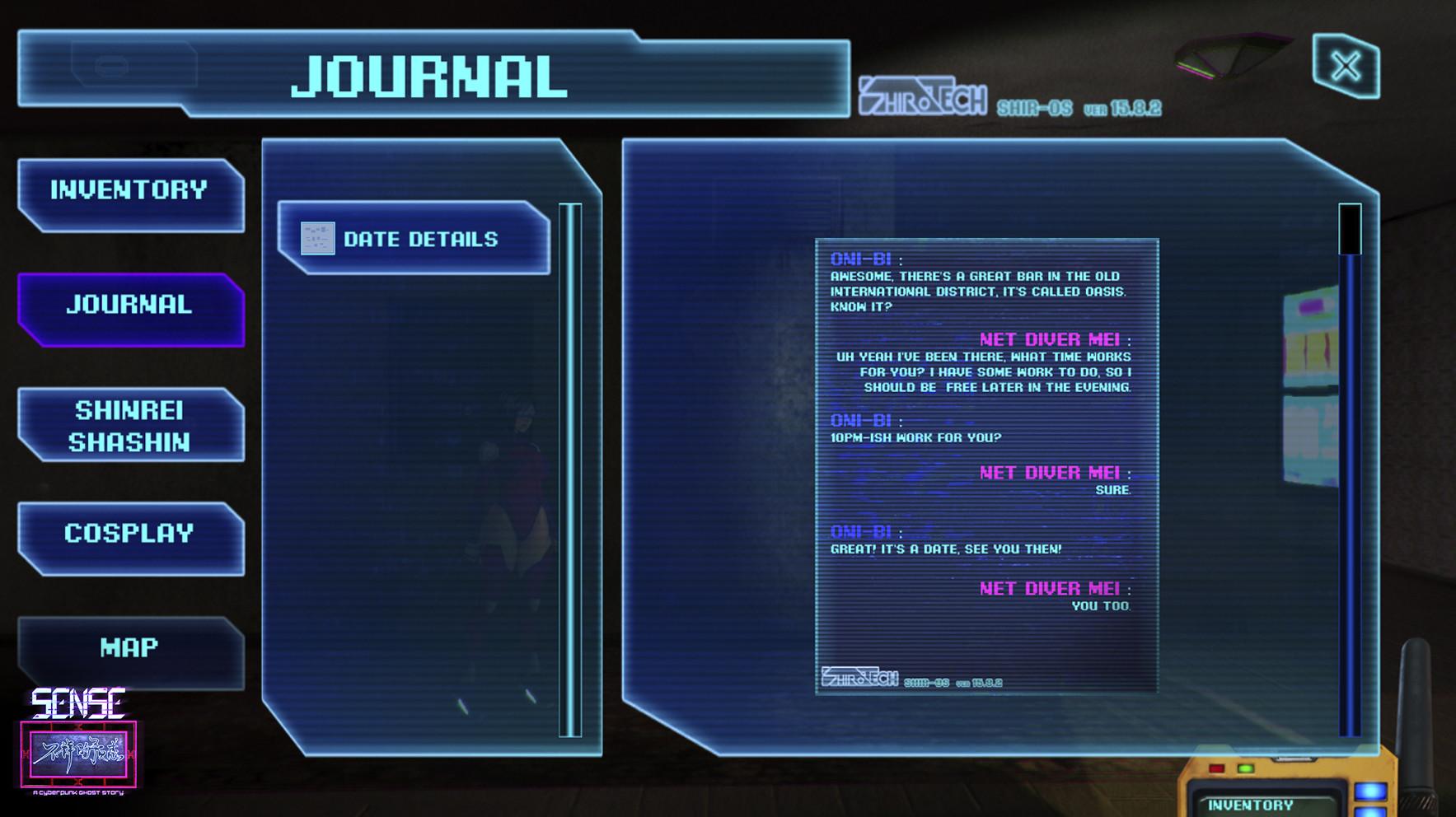 Sense - 不祥的预感: A Cyberpunk Ghost Story screenshot 15