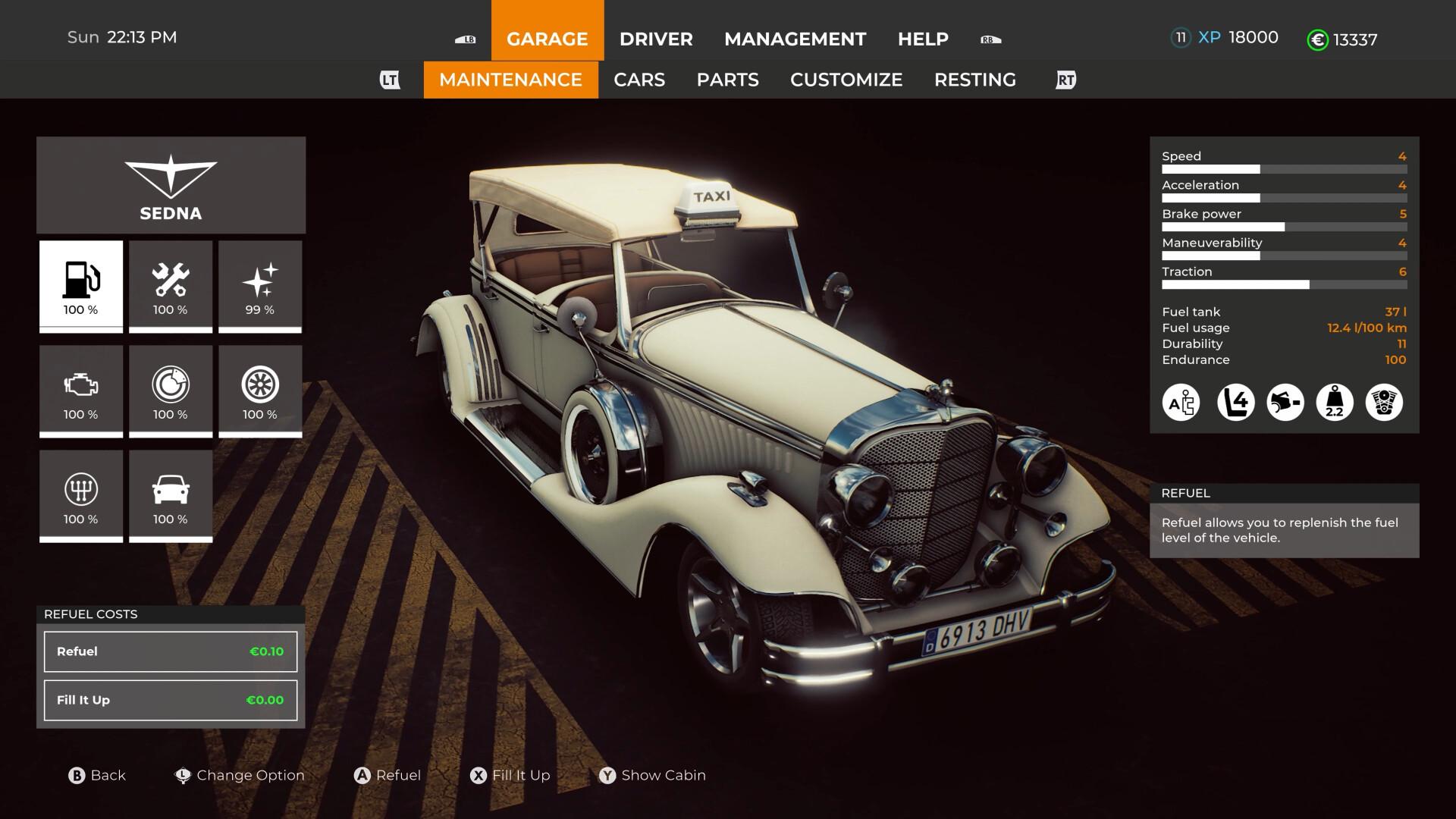 Taxi Life: A City Driving Simulator - VIP Vintage Convertible Car image