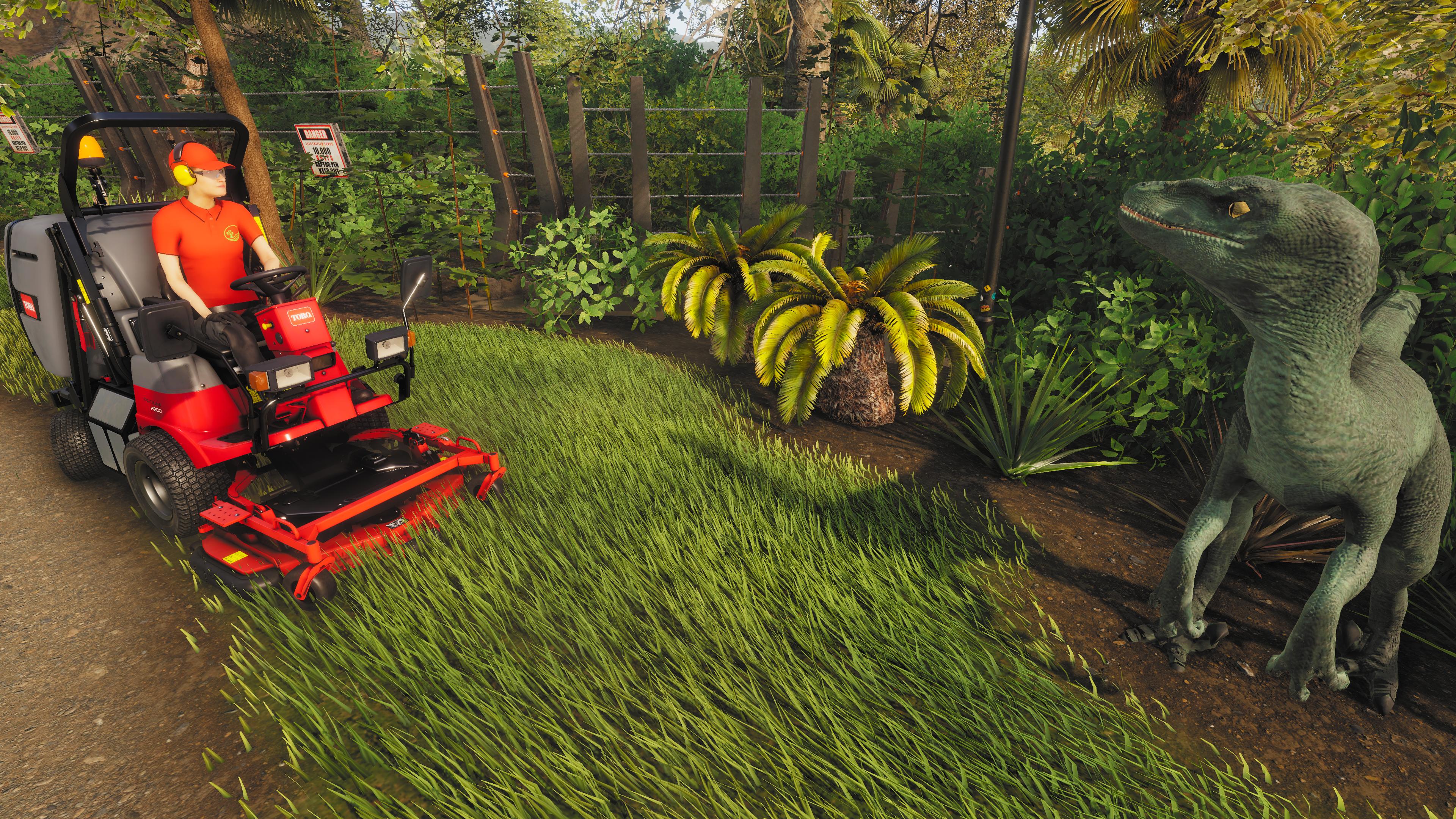 Lawn Mowing Simulator - Dino Safari screenshot 0