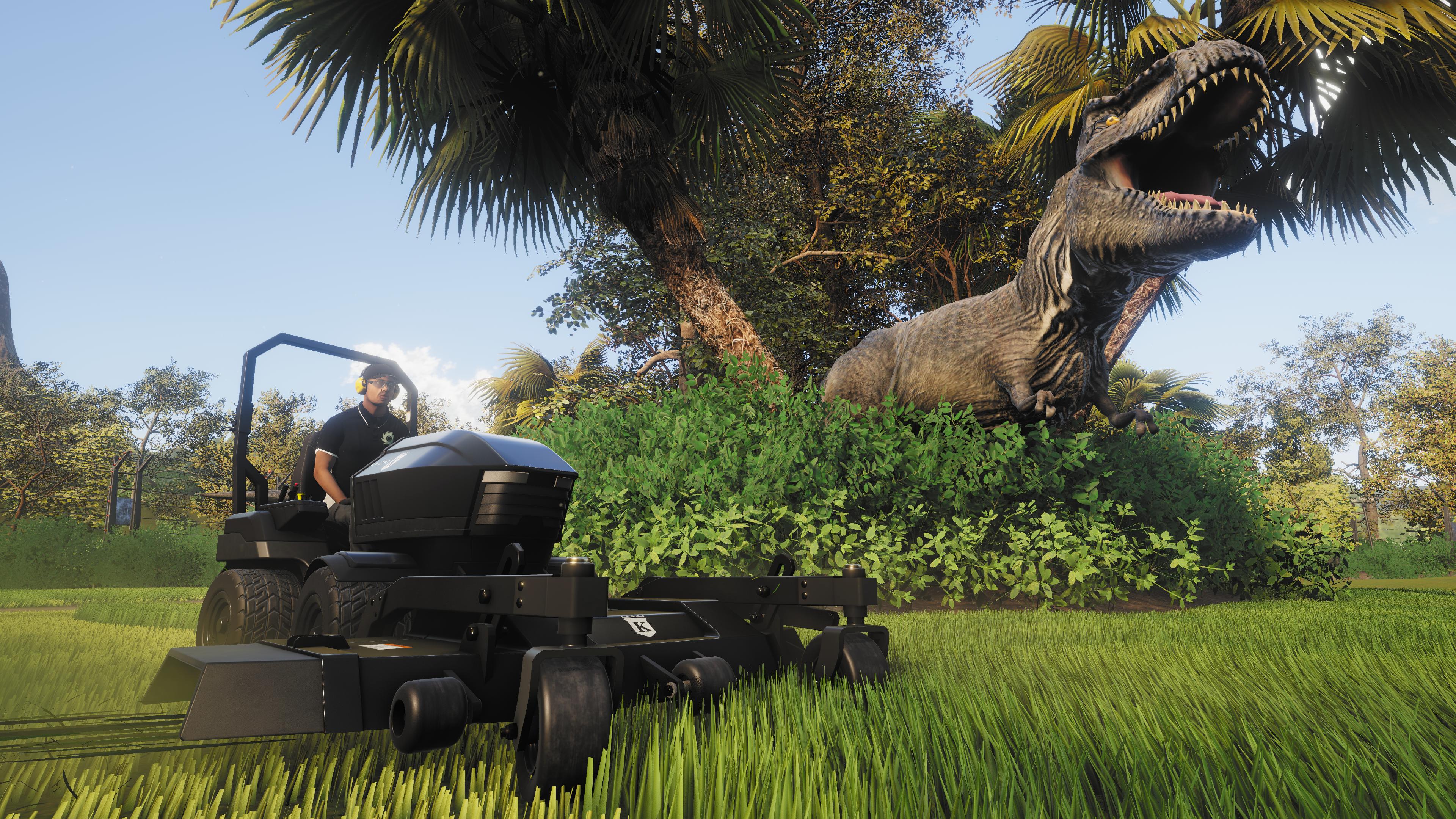 Lawn Mowing Simulator - Dino Safari screenshot 4