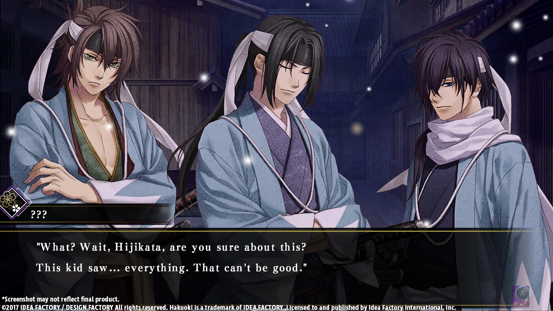 Hakuoki: Kyoto Winds screenshot 3