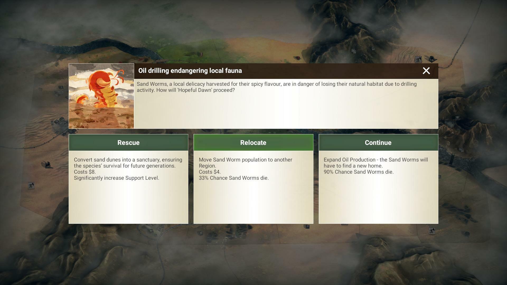 Rebel Inc: Escalation - Sand & Secrets screenshot 2