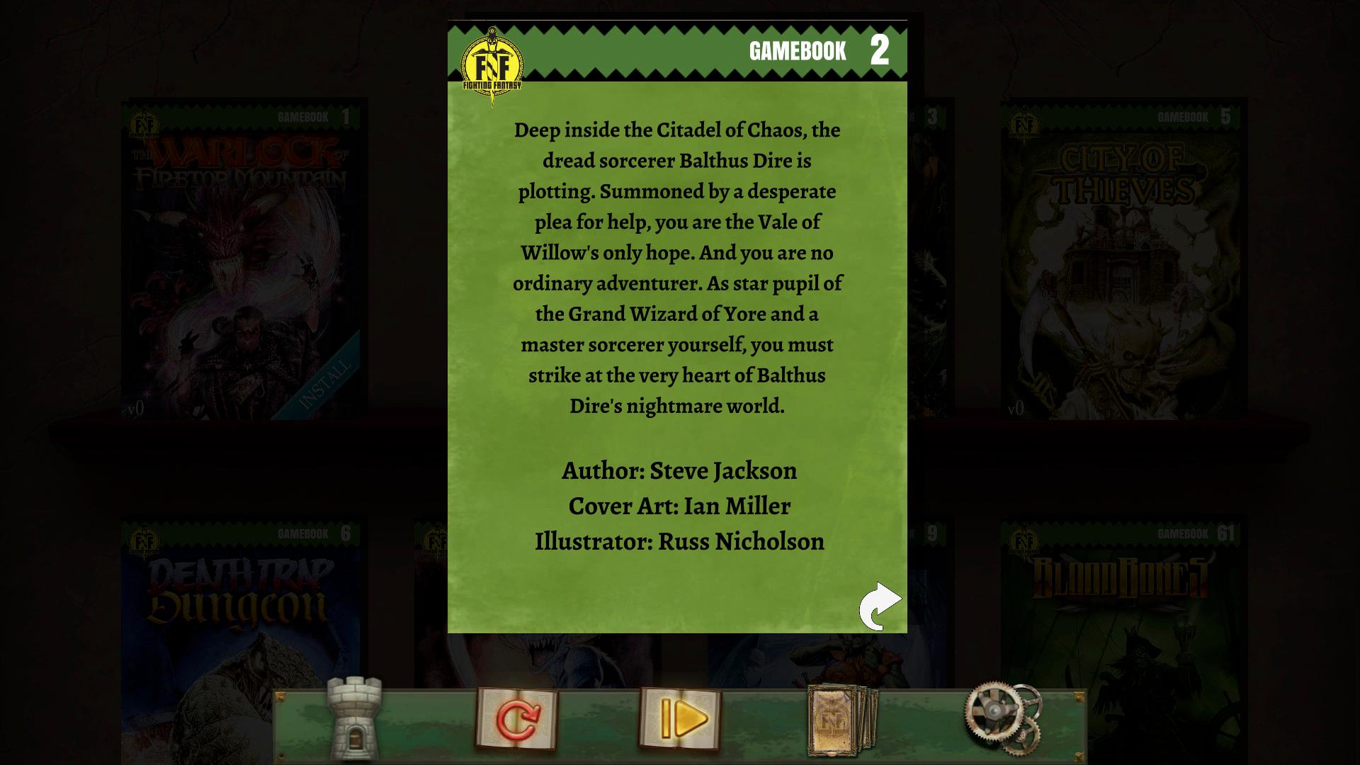 Citadel of Chaos (Fighting Fantasy Classics) screenshot 1