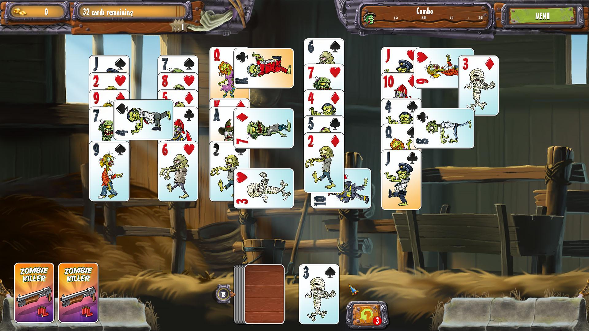 Zombie Solitaire 2 Chapter 2 screenshot 2
