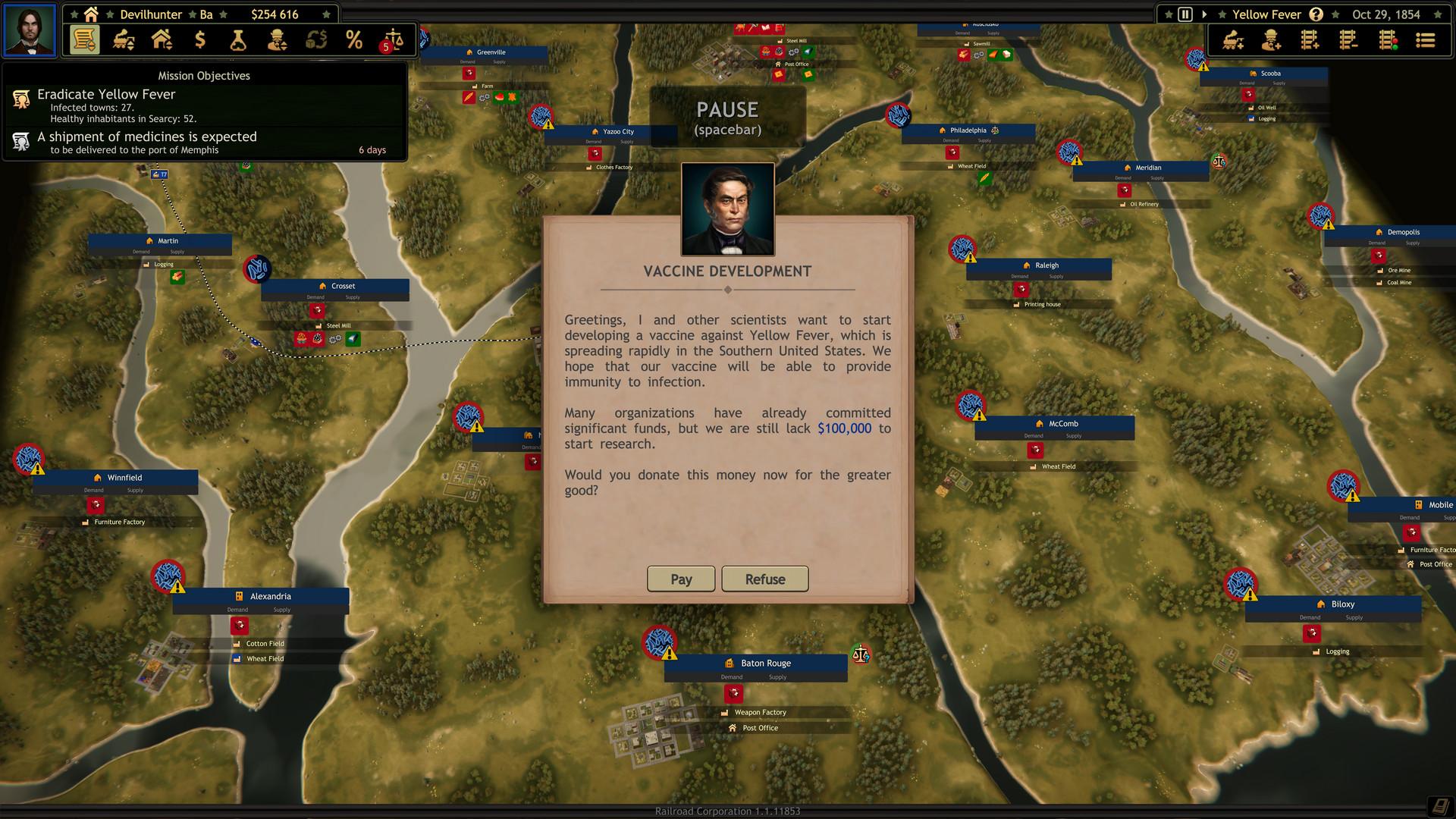 Railroad Corporation - Yellow Fever DLC screenshot 6