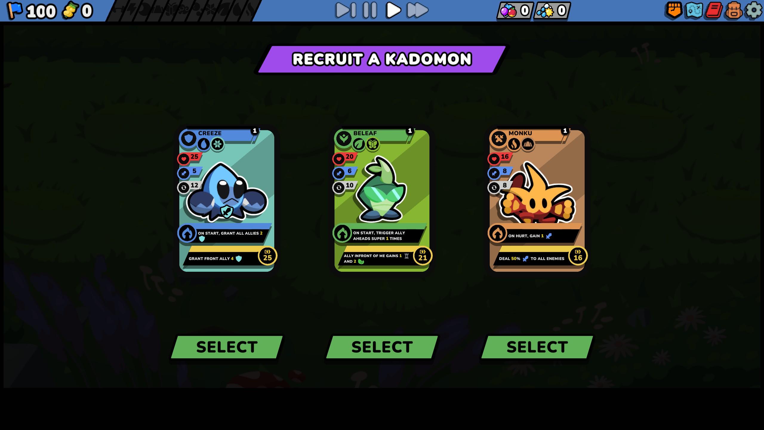 Kādomon: Hyper Auto Battlers - Early Access  screenshot 1